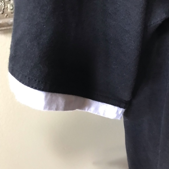 DJC 2XL Black w/White Trim NYC Denim Jeans Shirt - Picture 6 of 6